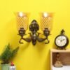 Antique Brass Metal Wall Light with Fish Design